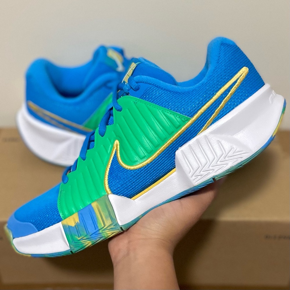 Nike Zoom Challenge Blue Hero Green Shock Men's Size 7.5 Sneakers FQ4154-401